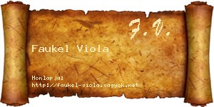 Faukel Viola névjegykártya
